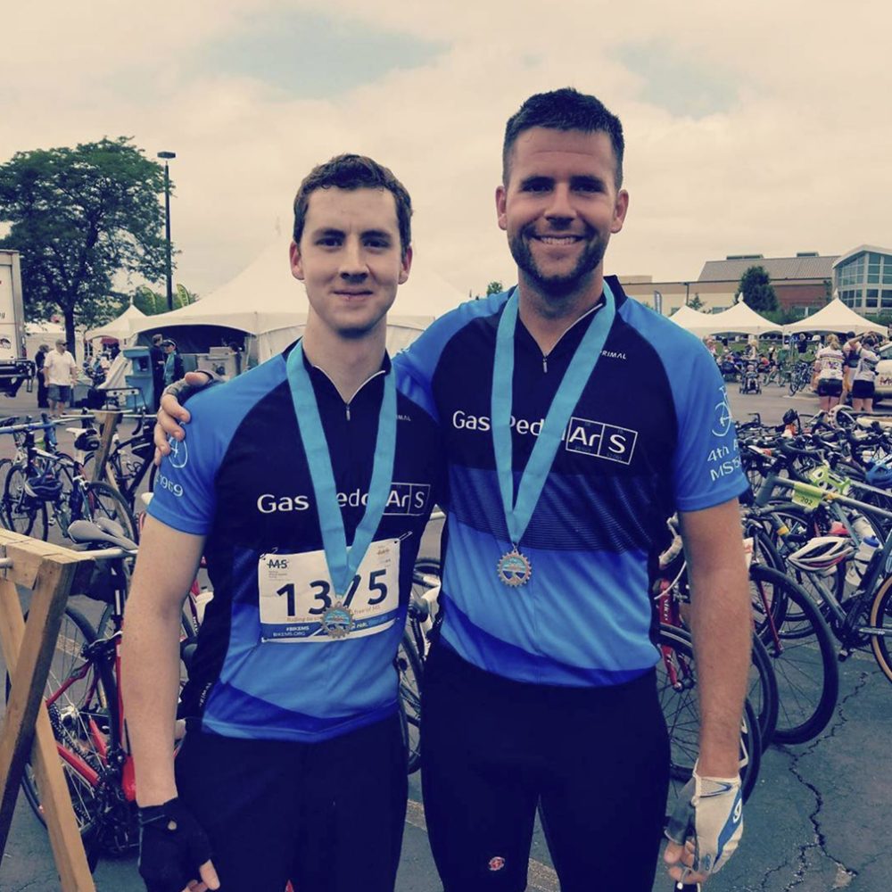 Matthew Osborn with business partner Caleb Roth